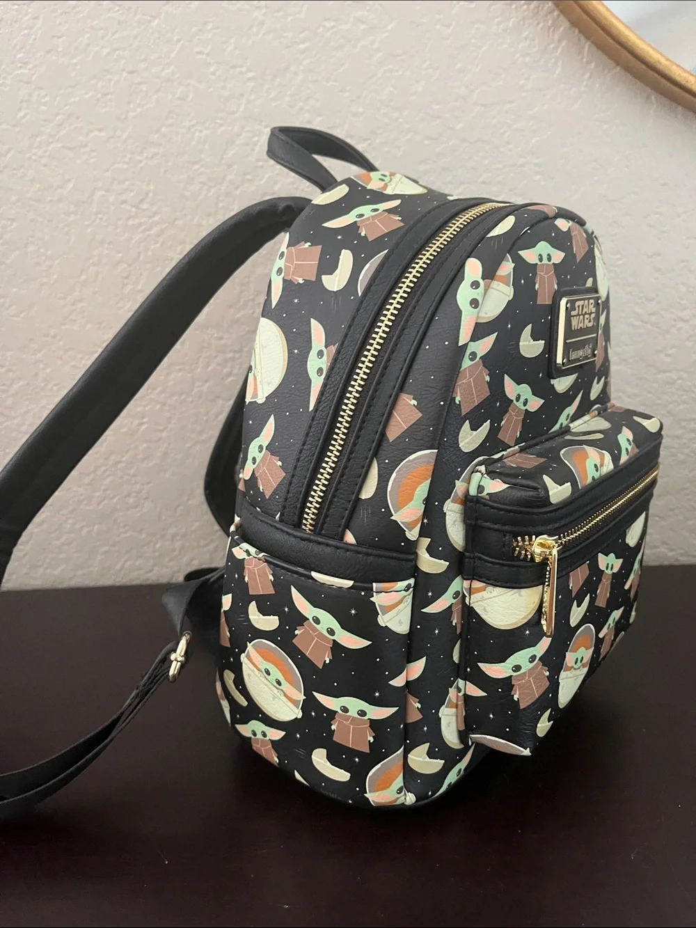 Star Wars Loungefly The Child (Baby Yoda) Black Kids Mini Backpack